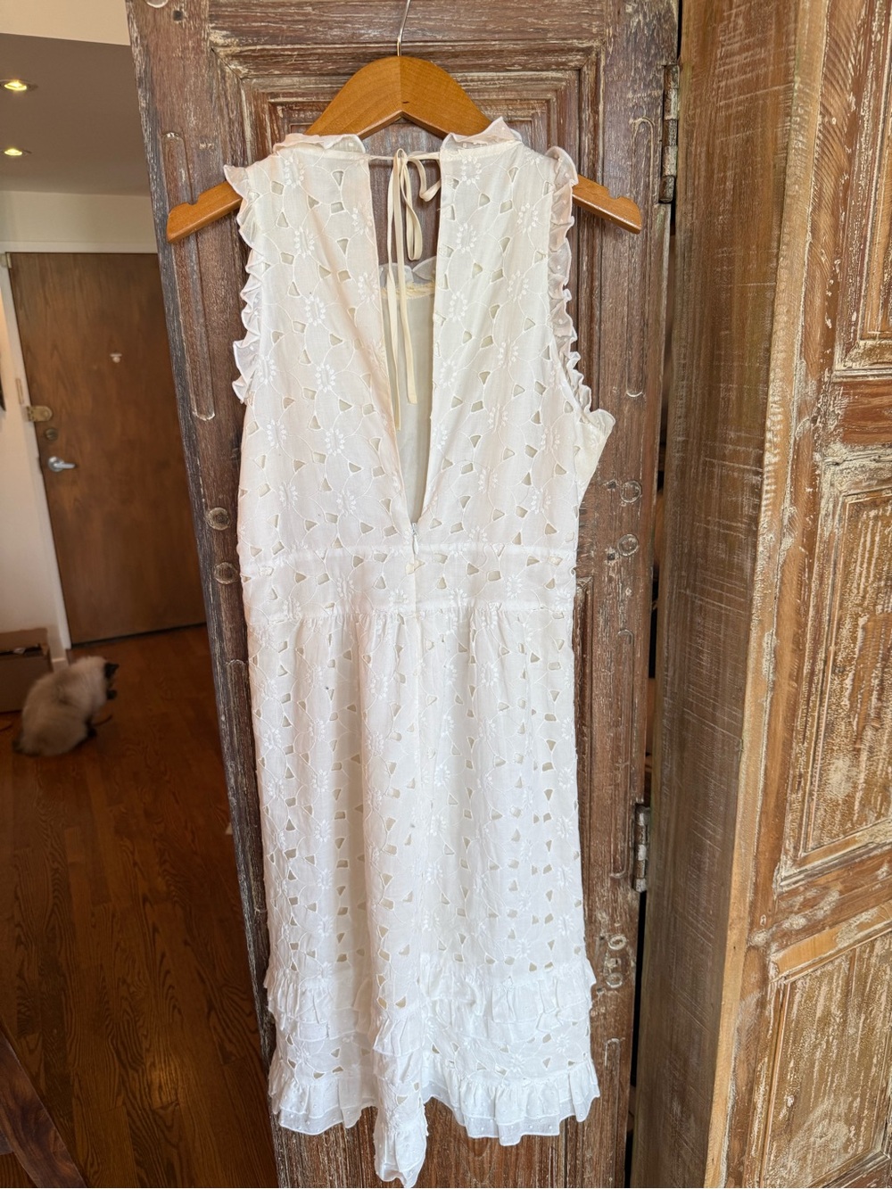 JCrew White Eyelet Ruffle Dress - Picture 6 of 10